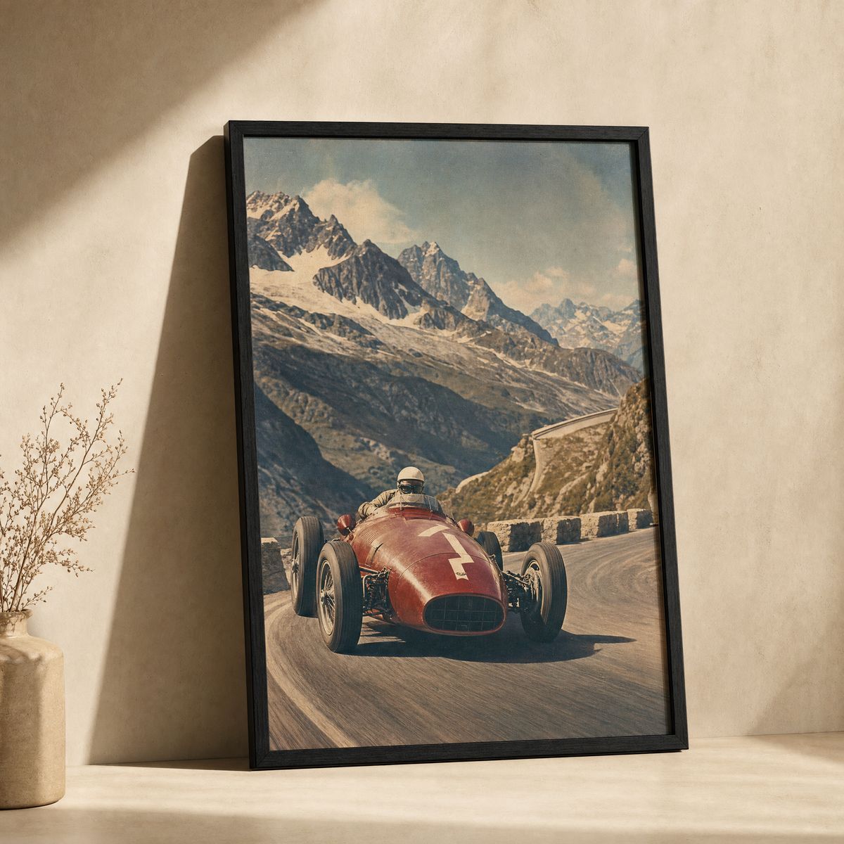 Framed Alpine Pass poster print